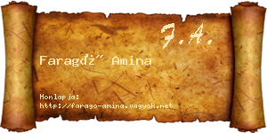 Faragó Amina névjegykártya